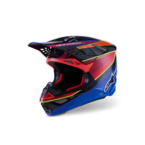 Alpinestars S-M10 Adult MX Helmet - Era Blue Red Yellow Gloss