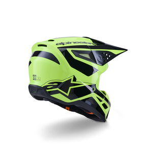 Alpinestars S-M3 Adult MX Helmet - Heat Yellow Fluoro Black Gloss