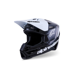 Alpinestars S-M3 Adult MX Helmet - Radium Black White Gray Gloss
