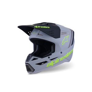 Alpinestars S-M3 Adult MX Helmet - Radium Gray Black Yellow Fluoro Matte