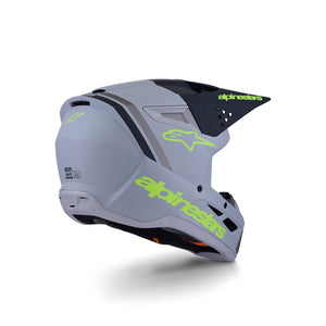 Alpinestars S-M3 Adult MX Helmet - Radium Gray Black Yellow Fluoro Matte