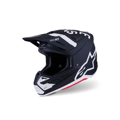 Alpinestars S-M7 Adult MX Helmet - Dasher Black / White Matte