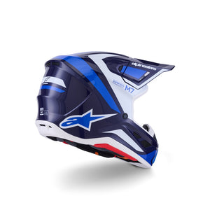 Alpinestars S-M7 Adult MX Helmet - Rise Blue White Gloss