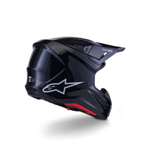 Alpinestars S-M7 Adult MX Helmet - Solid Gloss Black
