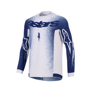 Alpinestars Supertech Adult MX Jersey - Scenz Light Gray Dark Blue