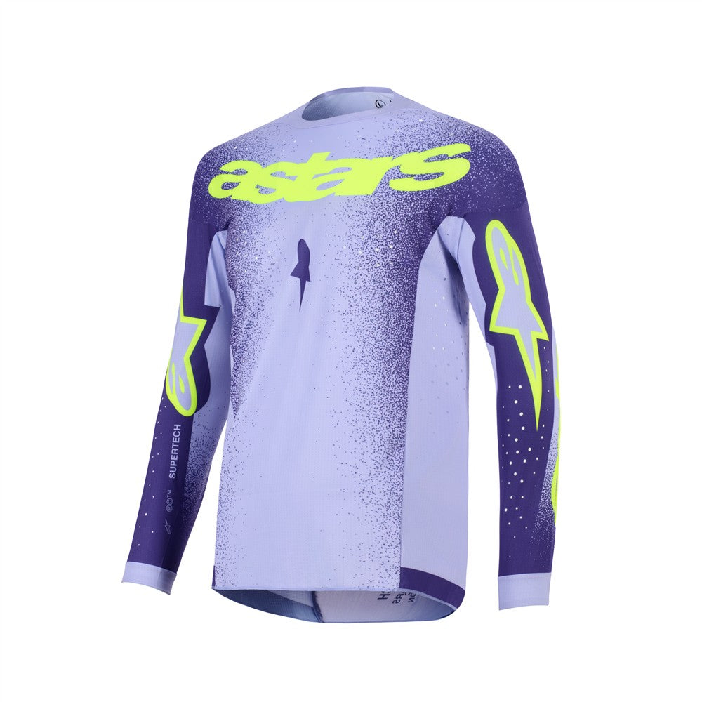 Alpinestars Supertech Adult MX Jersey - Scenz Purple Yellow