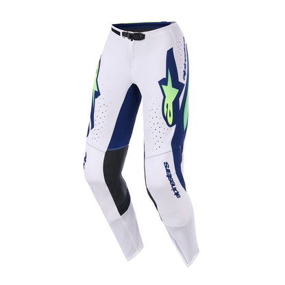 Alpinestars Supertech Adult MX Pants - Vista Light Gray Yellow Blue