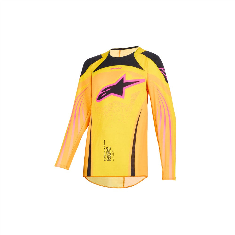 Alpinestars Supertech Youth MX Jersey - Nomur Orange Yellow Pink