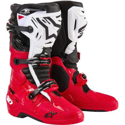 Alpinestars Tech-10 Adult Enduro Boots - Bright Red / Black / White