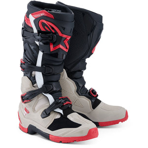 Alpinestars Tech-7 Adult Enduro Boots - Black Light Gray Bright Red