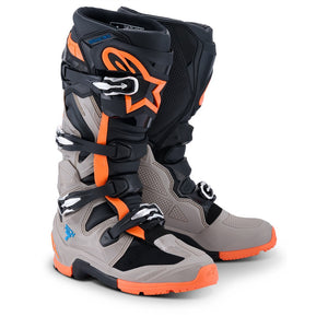 Alpinestars Tech-7 Adult Enduro Boots - Black Warm Gray Orange Fluoro