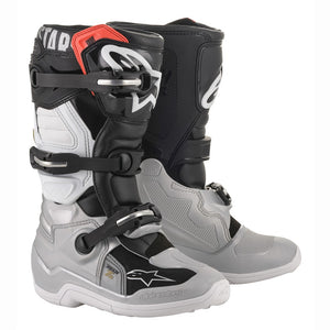 Alpinestars Tech-7S Youth MX Boots - Black Silver White Gold