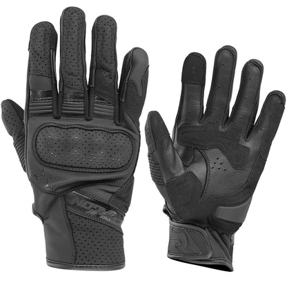Argon Charge II Leather Motorcycle Gloves - Black
