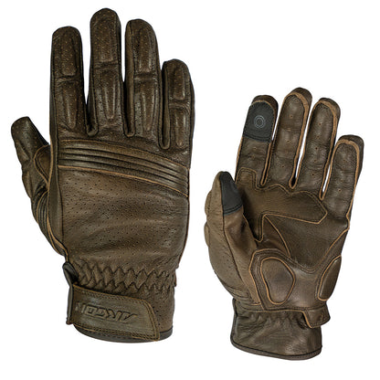 Argon Clash Summer Leather Gloves - Coffee