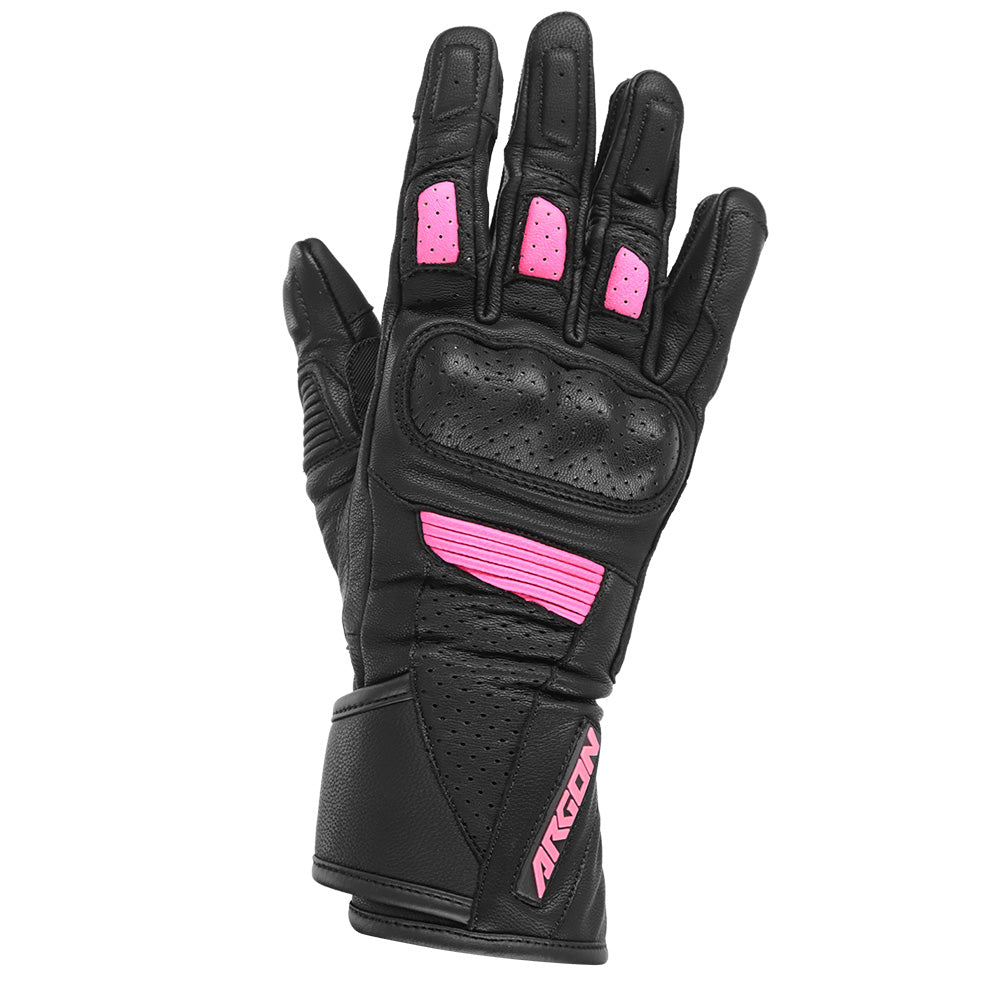 Argon Rush II Ladies Motorcycle Glove - Black Pink