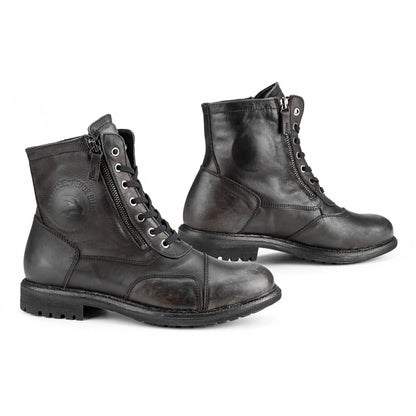 Falco Aviator Leather Boots - Black