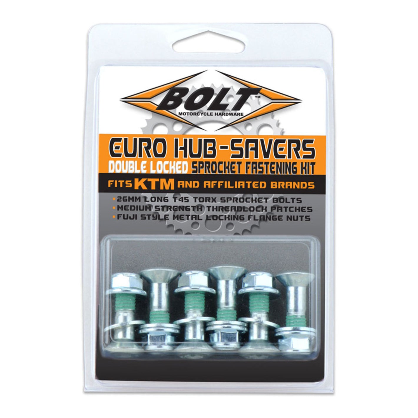 BOLT Sprocket bolts & Nuts - Euro Style - Silver