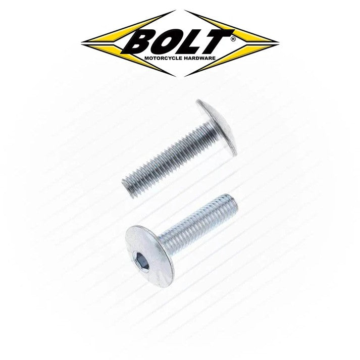 BOLT 6x25mm 1.0p Fairing Button Allen Head Bolts - 10 Pack