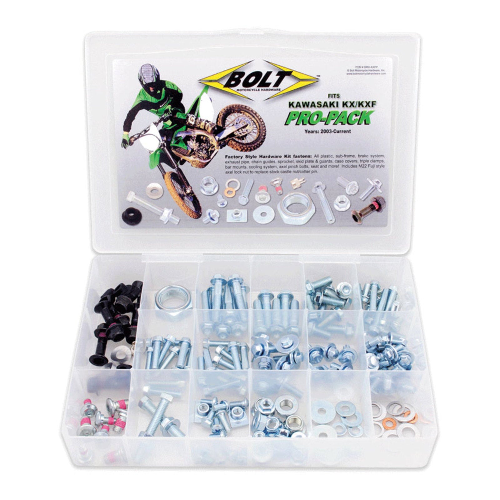 BOLT Kawasaki KX KXF Pro Pack Motorcycle Bolt Kit