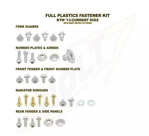 BOLT Body Work Plastic Bolt Kit - KTM 85SX 2013-2019