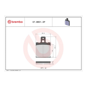 Brembo Prime Sinter Rear Brake Pads 07BB01SP
