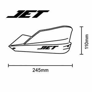 Barkbusters Jet Handguards - Tapered Handbars - White