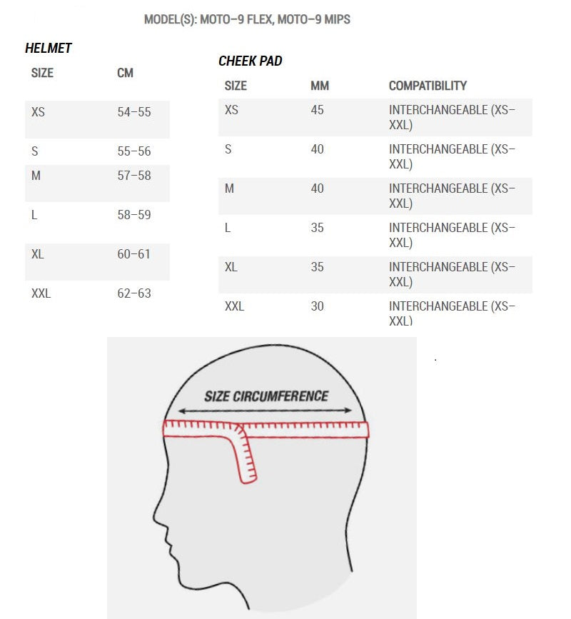 bell full flex helmet sizing Bell Moto-9S Flex Helmet