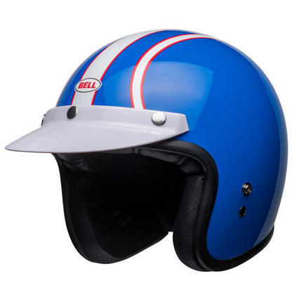 Bell Custom 500 Helmet - Six Day McQueen Blue/White