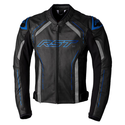 RST S1 Leather Motorcycle Jacket - 3XL / 50 - Black / Blue