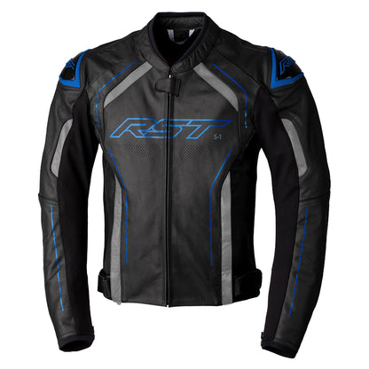 RST 3XL (50) Leather S1 Jacket - Black / Grey / Blue