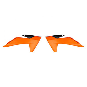 RADIATOR SHROUDS RTECH ORANGE BLACK KTM 50SX 24-ON