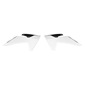 RADIATOR SHROUDS RTECH WHITE BLACK KTM EXC SX EXCF SXF XC XCF XCW XCFW