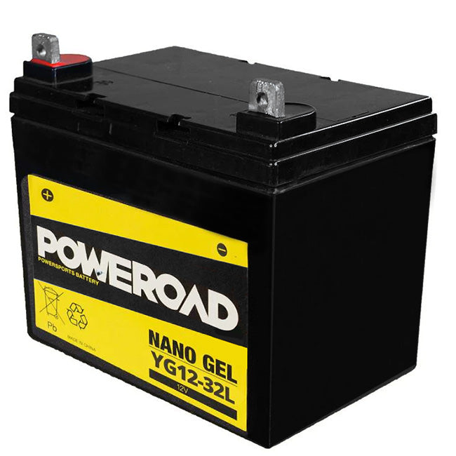 Poweroad YG1232L Nano Gel Motorcycle Battery - 385cca