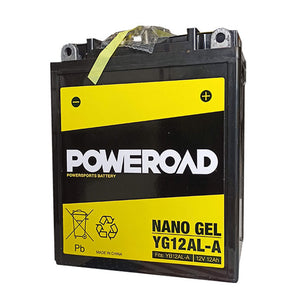 Poweroad YG12AL-A Nano Gel Motorcycle Battery - 145cca