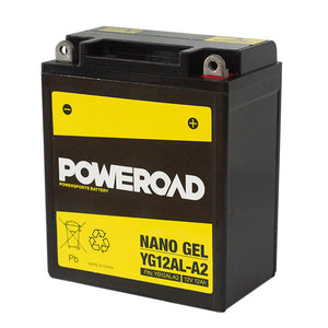 Poweroad YG12AL-A2 Nano Gel Motorcycle Battery - 170cca
