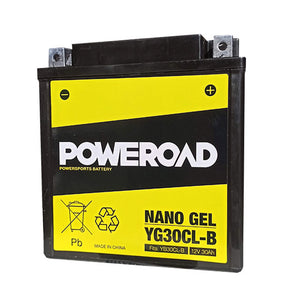 Poweroad YG30CL-B Nano Gel Motorcycle Battery - 335cca