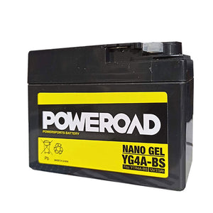 Poweroad YG4A-BS Nano Gel Motorcycle Battery - 35ccs