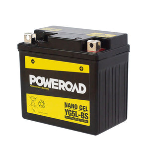 Poweroad YG5L-BS Nano Gel Motorcycle Battery - 80cca