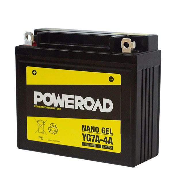 Poweroad YG7A-4A Nano Gel Motorcycle Battery - 120cca