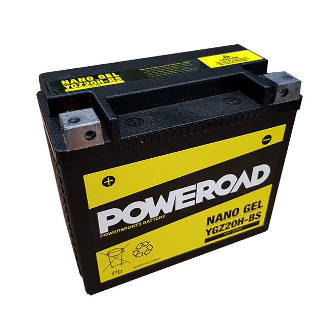 Poweroad YGZ20H-BS Nano Gel Motorcycle Battery - 290cca