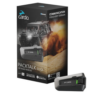 Cardo Packtalk Edge ORV - Single Pack - Bluetooth Intercom System