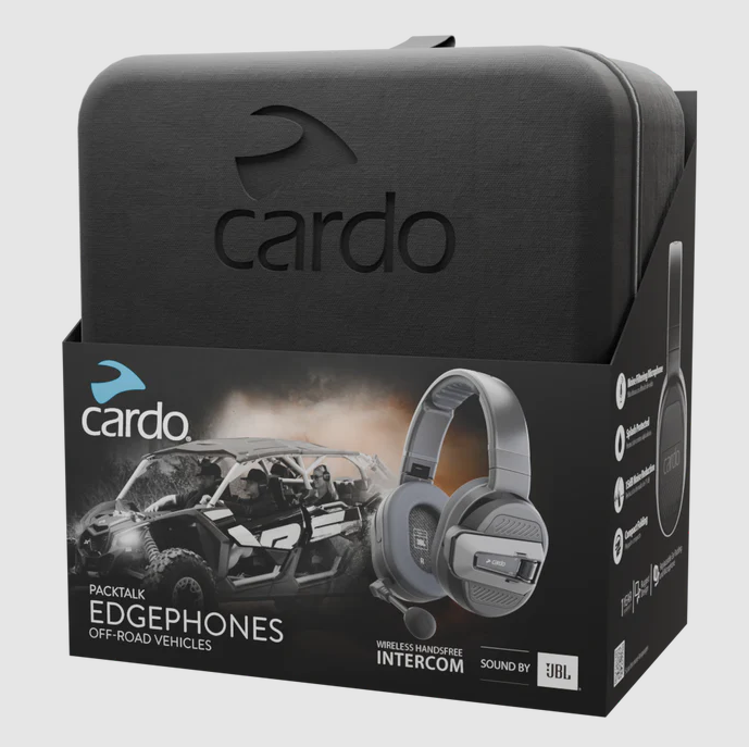 Cardo Packtalk Edgephones ORV - Single Pack - Bluetooth Intercom System