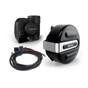 Denali SoundBomb V-Twin Air Horn with Cover / Harness - Chrome