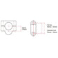 Zeta 19mm Handlebar Riser - 7/8 To 7/8 - Titanium