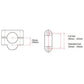 Zeta 19mm Handlebar Riser - 7/8 To 7/8 - Titanium