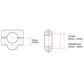 Zeta 30mm Handlebar Riser - Fat Bar to Fat Bar - Titanium