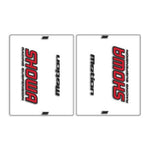 DRC Motion Front Fork Outer Decals - Showa (Clear / Red / Black)