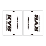 DRC Motion Front Fork Outer Decals - KYB14 (Clear / Black / White)