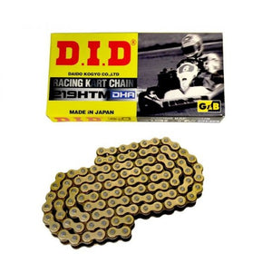 DID 219HTM Racing Kart Gold Black Chain - 219 x 100 Link