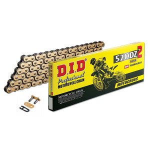 DID 520DZ2 Solid Bush Gold Race Chain - 520 x 120 Link